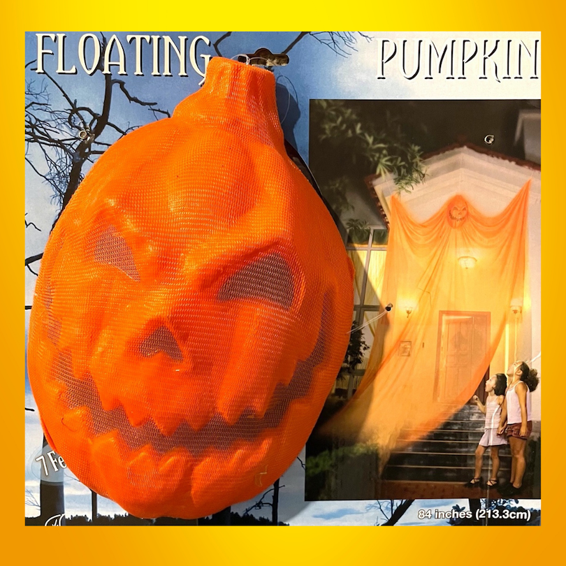 FLOATING HANGING PUMPKIN GHOST | 2 METRES