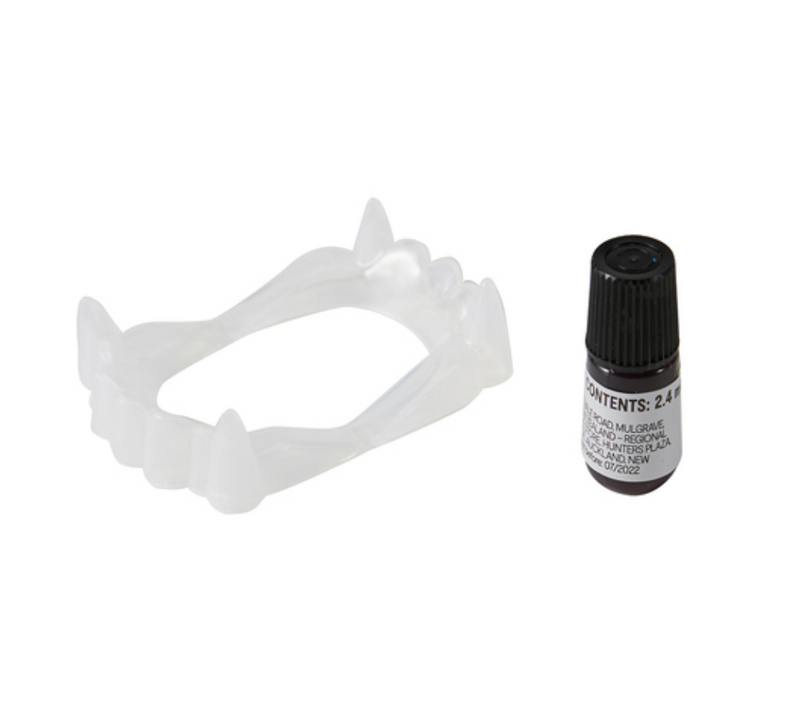 Fake Vampire Teeth With Blood Kit