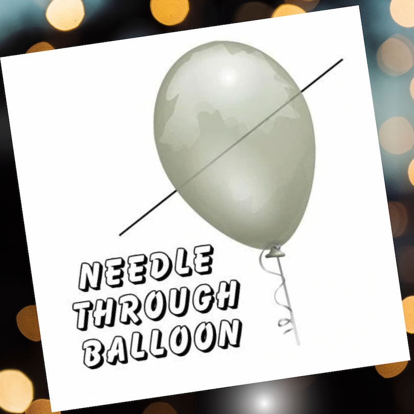 NEEDLE THRU BALLOON