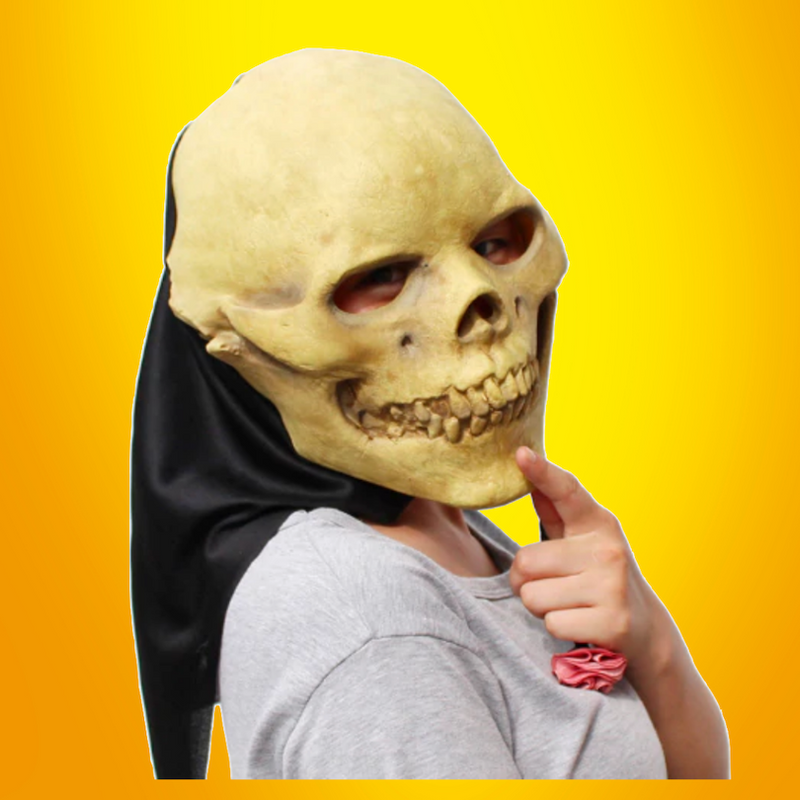 HOODED SKULL - LATEX MASK