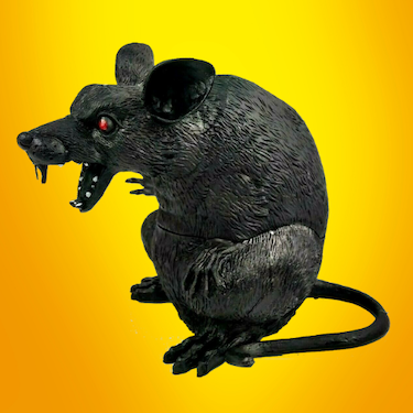 JUMBO FAKE RAT HORROR PROP