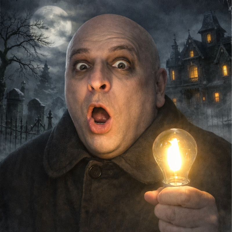 MAGIC UNCLE FESTER LIGHT BULB PROP