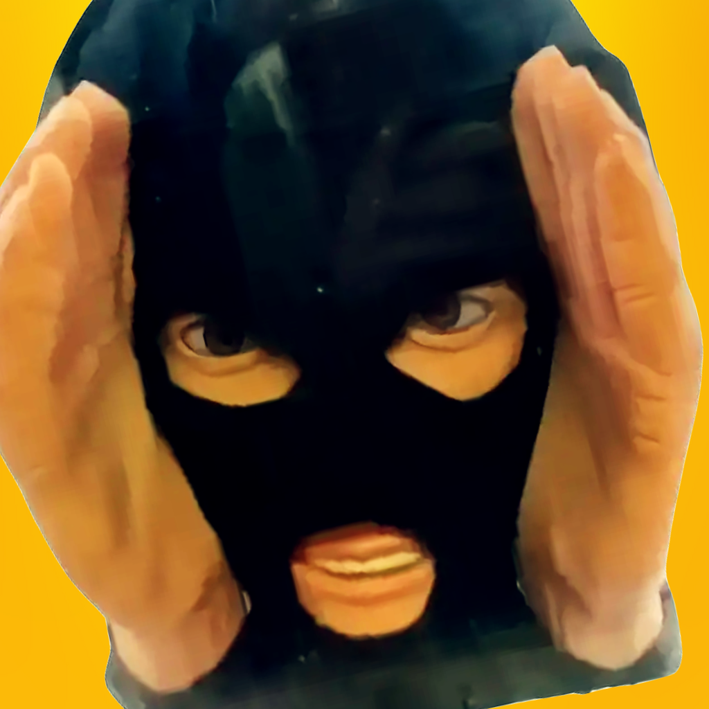 WINDOW ROBBER SCARE STICKER