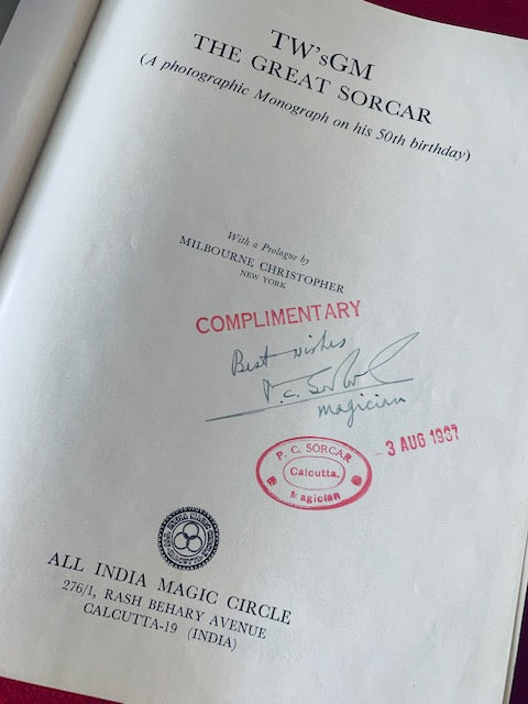 THE GREAT SORCAR (AUTOGRAPHED) - BOOK