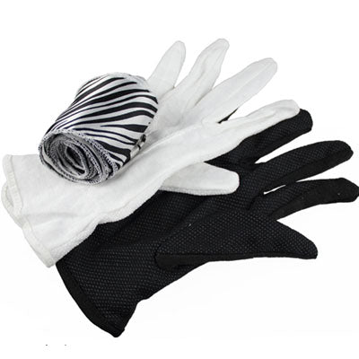 Black And White Glove To Silk Streamer Magic Trick
