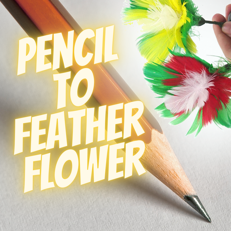 PENCIL TO FEATHER FLOWER