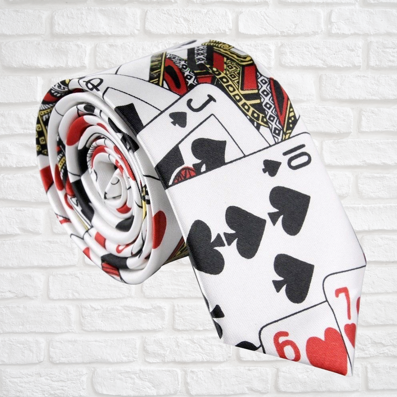 PLAYING CARDS NECK TIE